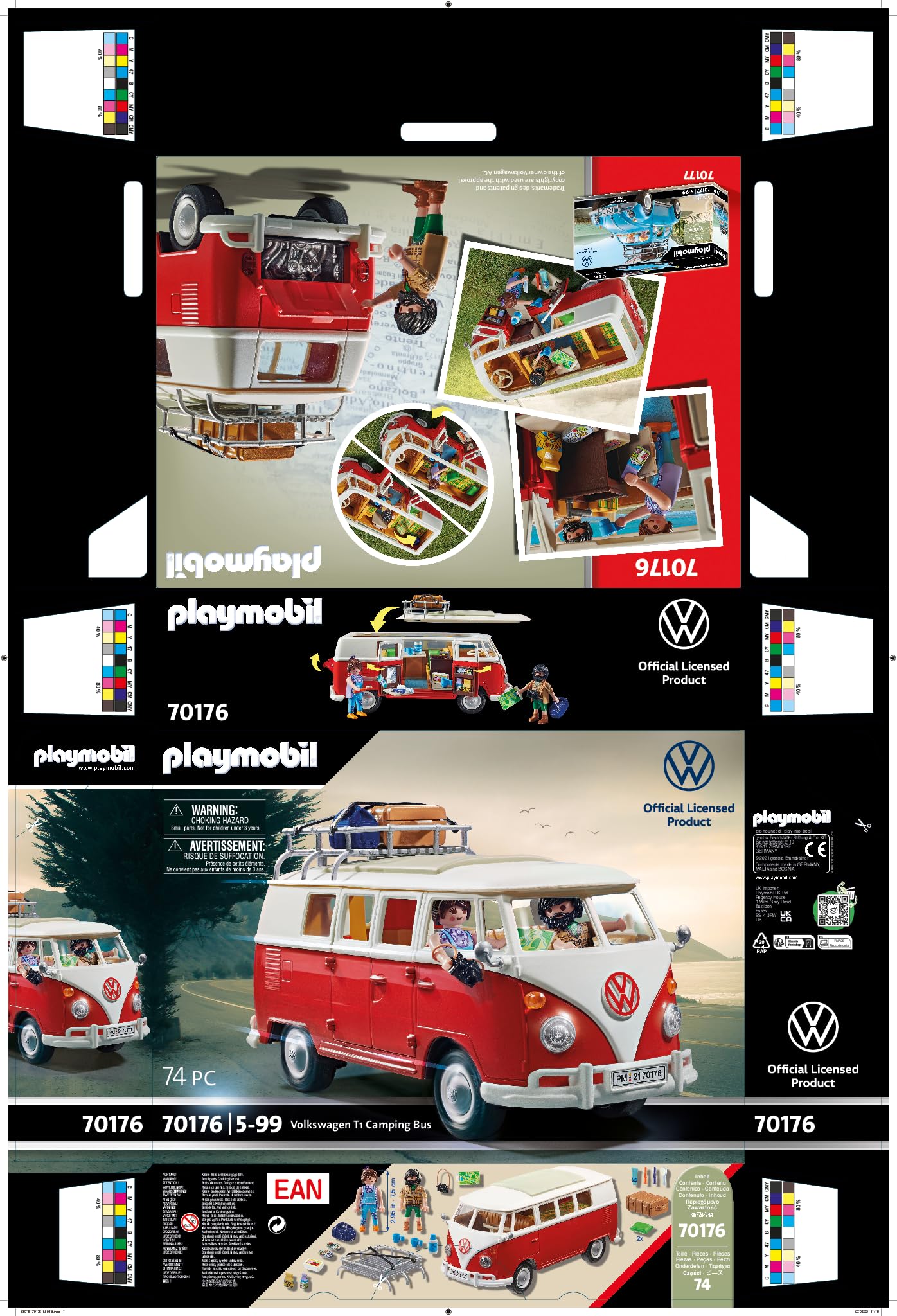 PLAYMOBIL | Volkswagen | T1 Camping Bus |Sammelauto | Für Kinder und Erwachsene | 70176 9