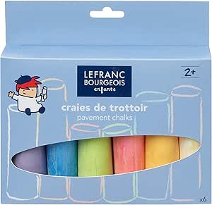 Lefranc & Bourgeois Educación - Caja 6 tizas para acera , color ...