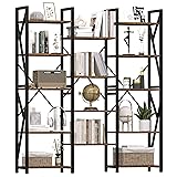 GAOMON Triple Wide 5 Tier Book Shelf, 70.8” Tall