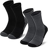 6 Pairs Merino Wool Socks for Men Thick Warm Thermal Winter Striped Dress Hiking Crew Men Socks Size 9-14