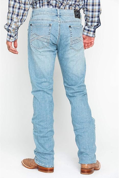 light wash slim straight jeans