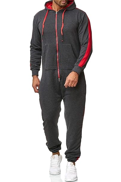 OneRedox Herren Trainingsanzug Unisex Jogger Jumpsuit Jogging Anzug Overall Einteiler Modell 1257