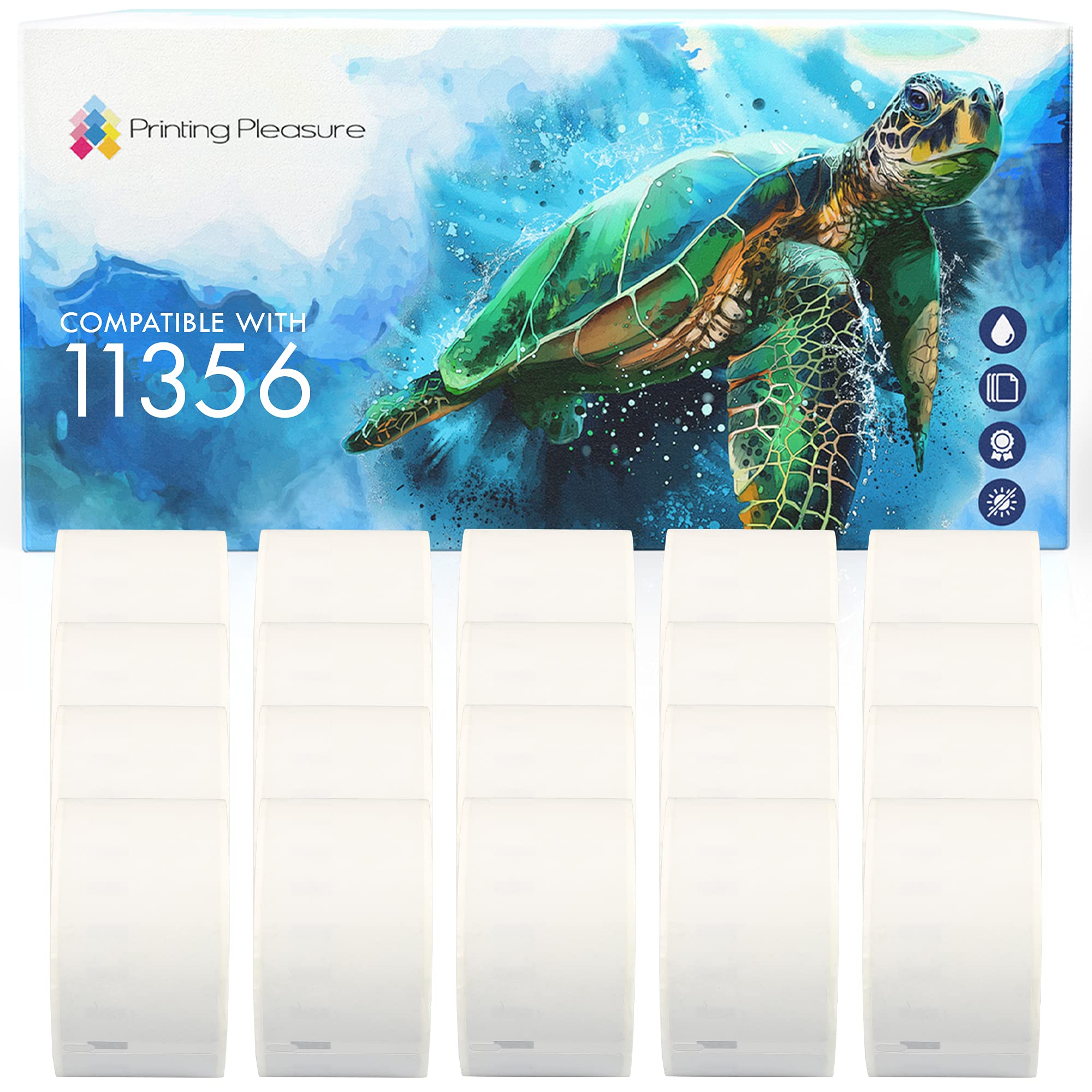 Printing Pleasure 20x Compatible with Seiko 11356 89mm x 41mm White Address Labels Rolls (300 Labels per Roll) for LabelWriter 4XL 450 400 330 320 310 Twin Turbo Duo Seiko SLP 450 440 430