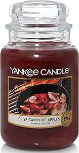 Yankee Candle Scented Candle | Crisp Campfire Apples Large Jar Candle | Up to 150 Hours Burn Time, Red