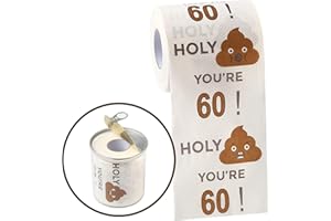 WINOO DESIGN Happy Birthday Gifts for Boys Son and Girls - 3-Ply Funny Toilet Paper Roll, Birthday Toilet Paper Gag Funny Birthday Gift Novelty for Birthday Party Decorations Eighteenth Party Supplies (60th Years)