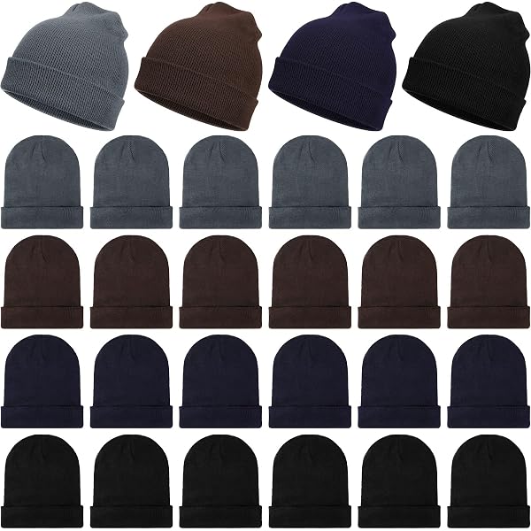 25 Pack Winter Beanie Hats Bulk for Men Women, Wholesale Knit Beanies Cold LYDTICK 25 Pack Winter Beanie Hats Bulk for Men Women  main image 2