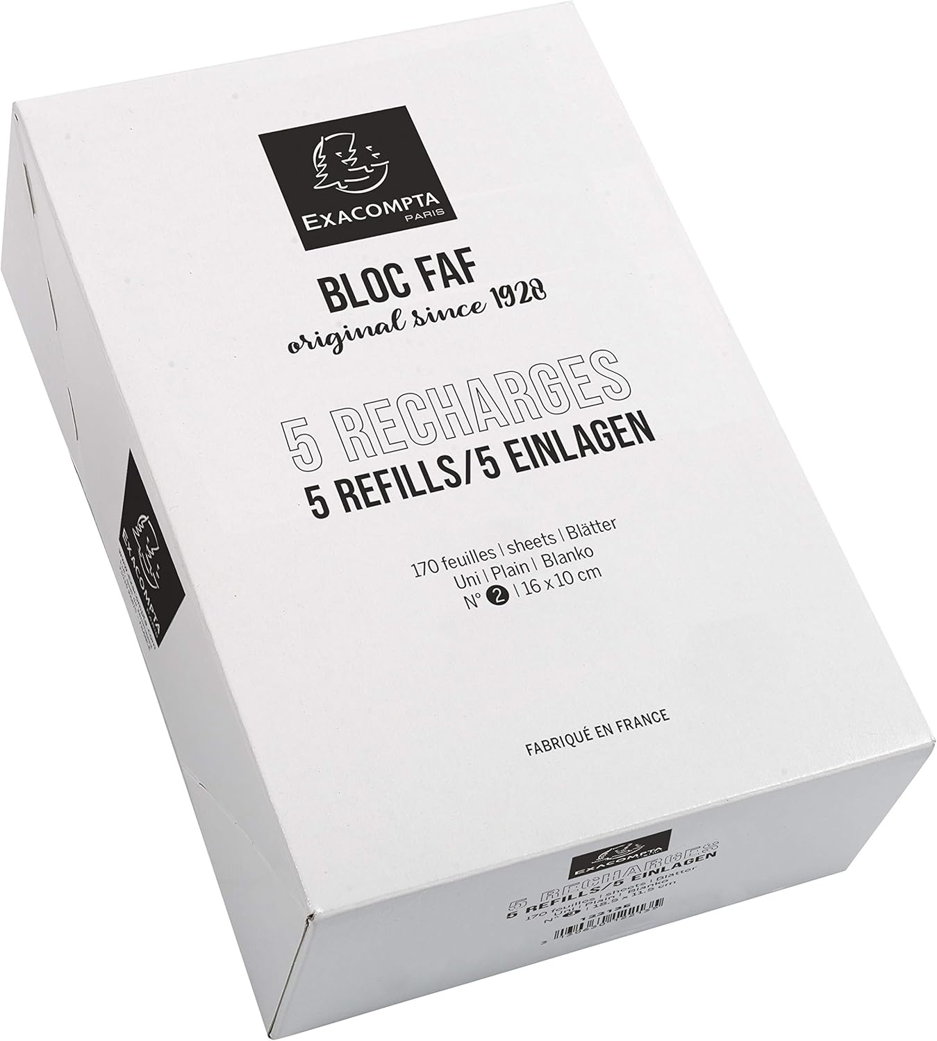 Exacompta, Ref 12212E, FAF Desk Pad Refill / Recharge Pad No.2 (170 Sheets), 160 x 100mm in Size