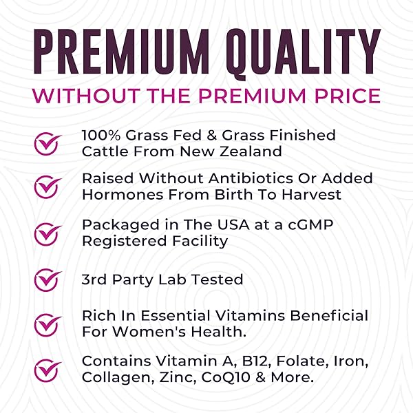 BEEF ORGAN SUPPLEMENT FOR WOMEN – BEEF LIVER, KIDNEY, HEART AND UTERUS TISSUE, SUPPORTS WOMEN’S OVERALL ENERGY AND HEALTH – PASTURE RAISED IN NEW ZEALAND – NO FILLERS OR FLOW AGENTS – 120 CAPSULES