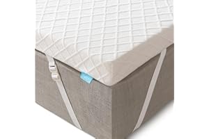 RECCI 2 Inch TwinXL Memory Foam Mattress Topper for College Dorm, Pressure-Relieving Mattress Topper for Back Pain, Non-Slip Design with Removable & Washable Cover, CertiPUR-US Certified, TwinXL Size