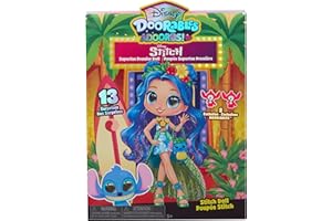 Disney Doorables ADOORBS Deluxe Stitch Superfan Doll, 2 Exclusive Figures, Movie Premiere, UNbox 10 Mini Accessories, Toy Gift for Collectors, Fans, Tweens, Girls & Kids 5 and Up by Just Play