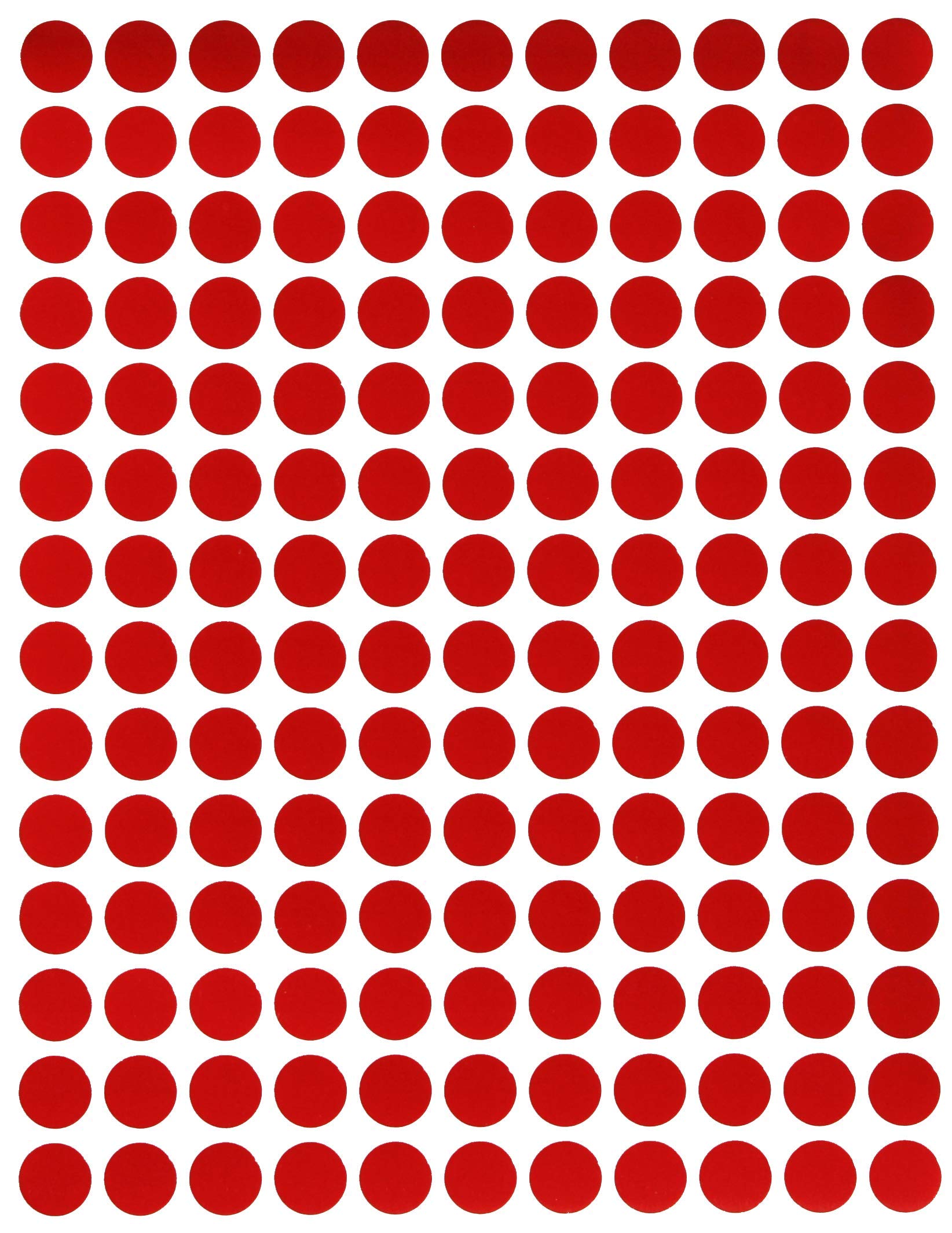 Round Color Coding Labels 1cm (10mm) Red Dot Stickers - 2100 Pack by Royal Green