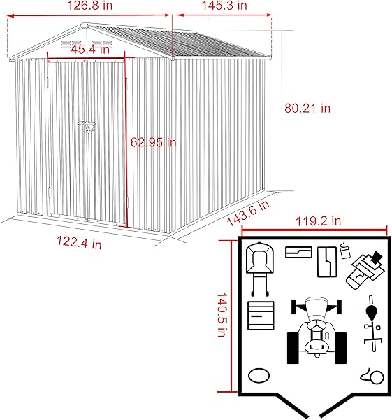 VEIKOU Outdoor Storage Shed