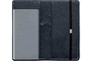 LOLOMLO Checkbook Cover for Duplicate Checks, Stripes Criss Cross Embossed PU Leather Check Book Holder for Top Side Tear Reg
