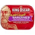 King Oscar Sardines in Extra Virgin Olive Oil Mediterranean Sardines, 3.75 Ounce (Pack of 12)