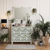 Hode Self Adhesive Wallpaper Green Leaf 90x1000cm Vinyl Wrap for Kitchen view 3
