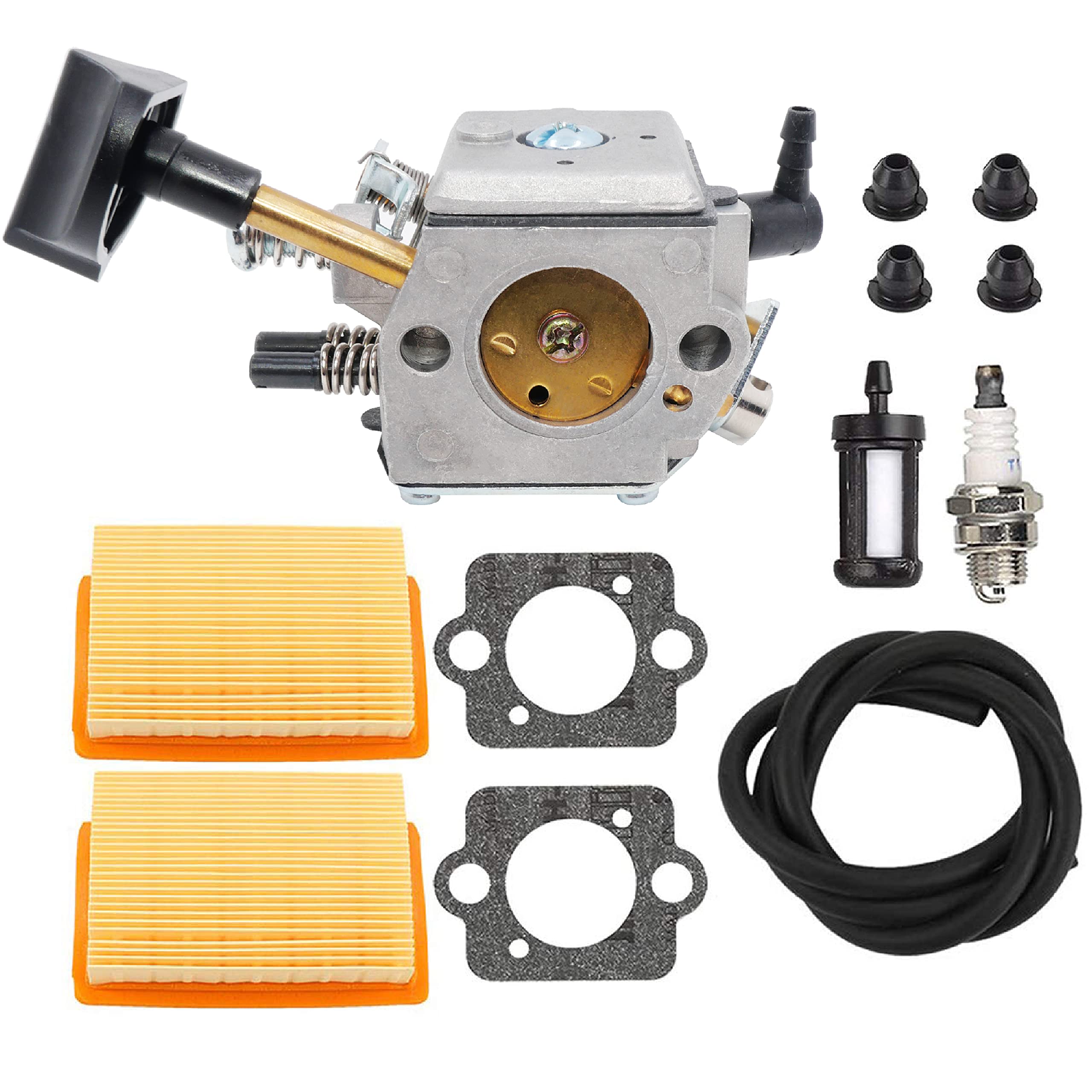 Hippotech BR420 Carburetor with Air Fuel Filter Gaskets Kit for Stihl BR340 BR340L BR320 BR380 BR420 BR420C SR340 SR420 SR380 BR400 Backpack Blowers