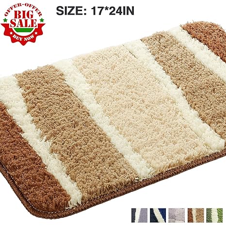 Bathmats Rugs Toilet Covers 2 Piece High Top Striped Ombree Ultra Soft Microfiber Bath Rug Set Royal Blue Home Garden Vibranthns Lk