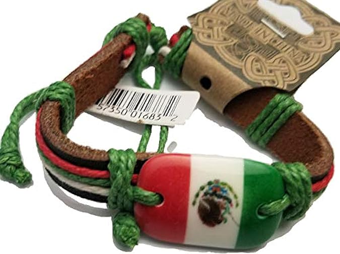 BUNFIREs Mexico Flag Bracelet Wrist Bracelet Genuine