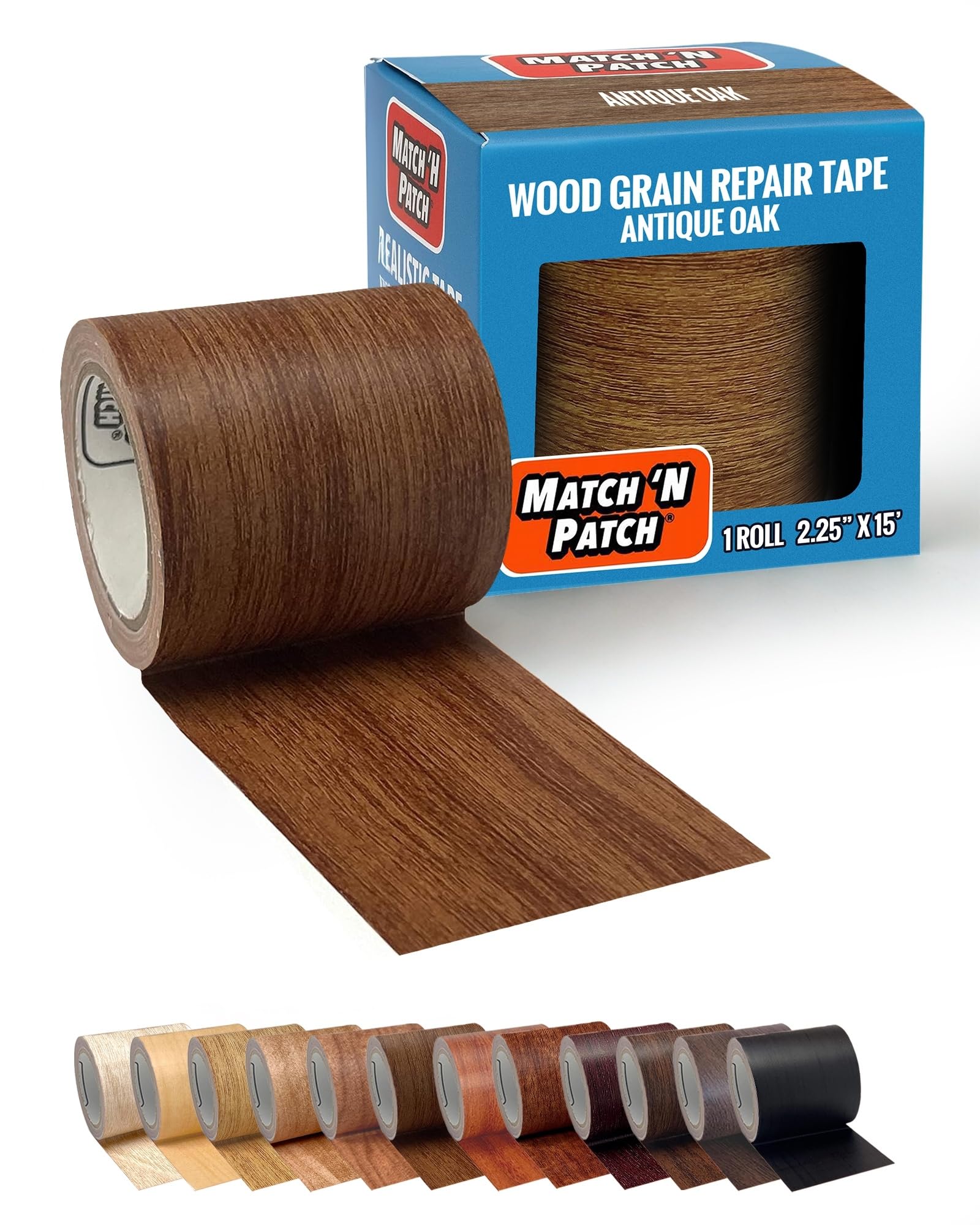 MATCH 'N PATCH Fortis Design, Inc Realistic Repair Tape, Antique Oak