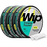Wip Energy Pouches | 100mg Natural Caffeine | Vitamins and Minerals | Mint | 15 Pouches Per Can | 3 Cans