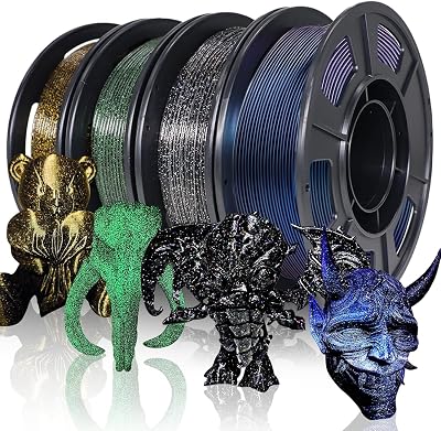 YOUSU Galaxy PLA Filament 1.75mm 4 Color Pack 250g Each 1kg Bundle