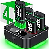 Charger for Xbox One Controller Battery Pack with 4x3600mWh USB C Xbox Rechargeable Battery Pack Series X|S, One S/One X/Elit