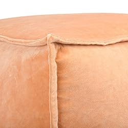 Main + Mesa Square Velvet Pouf