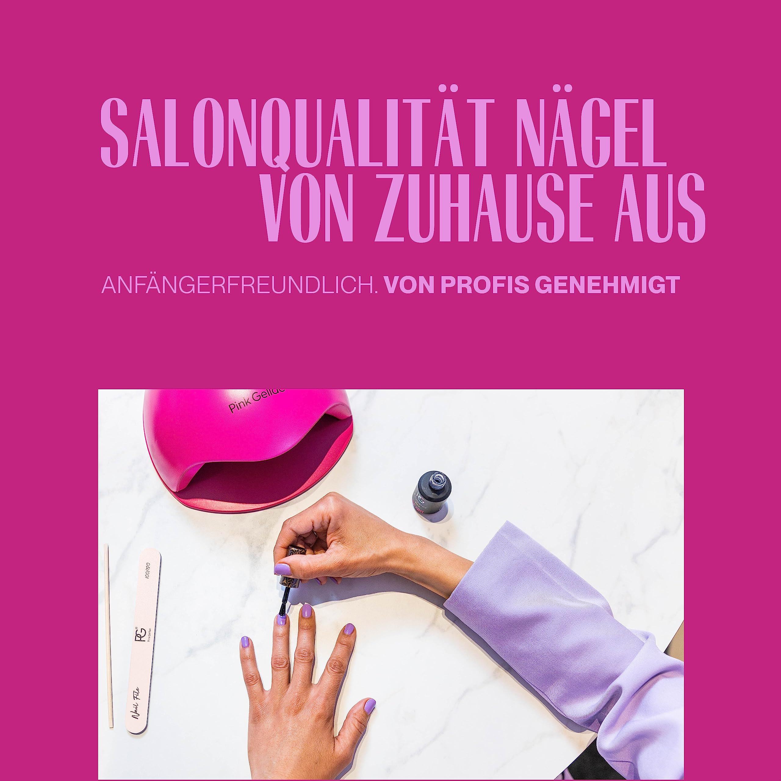 Pink Gellac Gel Nail Polish French Manicure Pink 0.5 oz - Gel Nail Color Ballerina Pink - Lovely Gel Nail Polish Neutral Pink - Gel Color for Nail Art - UV Polish Made in the Netherlands - Image 8