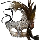 MasqStudio Brocade Lace Masquerade Ball Mask Burlesque Mardi Gras Birthday Prom Wedding Party