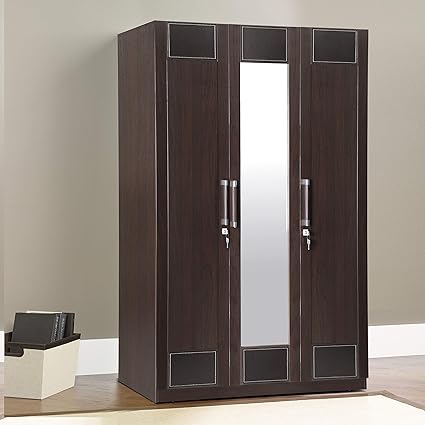 Nilkamal Antonia 3 Door Wardrobe Dark Walnut Amazon In Home