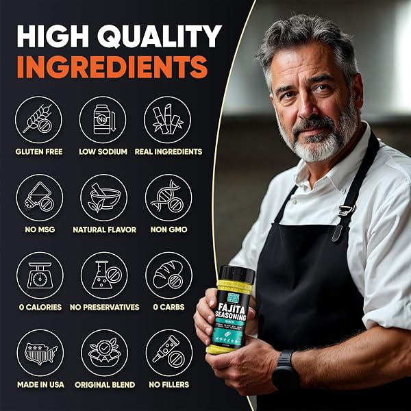 FAJITA SEASONING MIX RANCH SEASONING POWDER – GLUTEN FREE & LOW SODIUM MEXICAN SEASONINGS BLEND FOR MEAT, VEGETABLES, STEAK & CHICKEN FAJITA. DRY RANCH POWDER FAJITAS SEASONINGS SPICES. TACO MIX. 4OZ