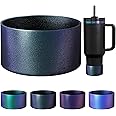 VIKIZUES Chameleon Gradient Matte Luster Silicone Boot, Compatible with Stanley Tumblers 20-40oz and 12-24oz Water Bottles with 2.8-3in Base, Anti-Slip Glitter Bottom Protector Rubber Sleeve