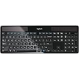 Logitech K750 Wireless Solar Keyboard for Windows Solar Recharging Keyboard 2.4GHz Wireless - Black