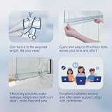 HNNHOME Rubber Plastic Shower Seal Strip 870mm for 4-6mm Glass Door Curved view 6