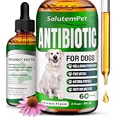 Dog Antibiotics for Infections, Cough, &amp; Itching | Natural Antibiotics for Dogs for All Ages to Promote Wound Healing | Dog UTI Treatment and Tooth Infection Treatment | Chicken Flavor | 2 Oz