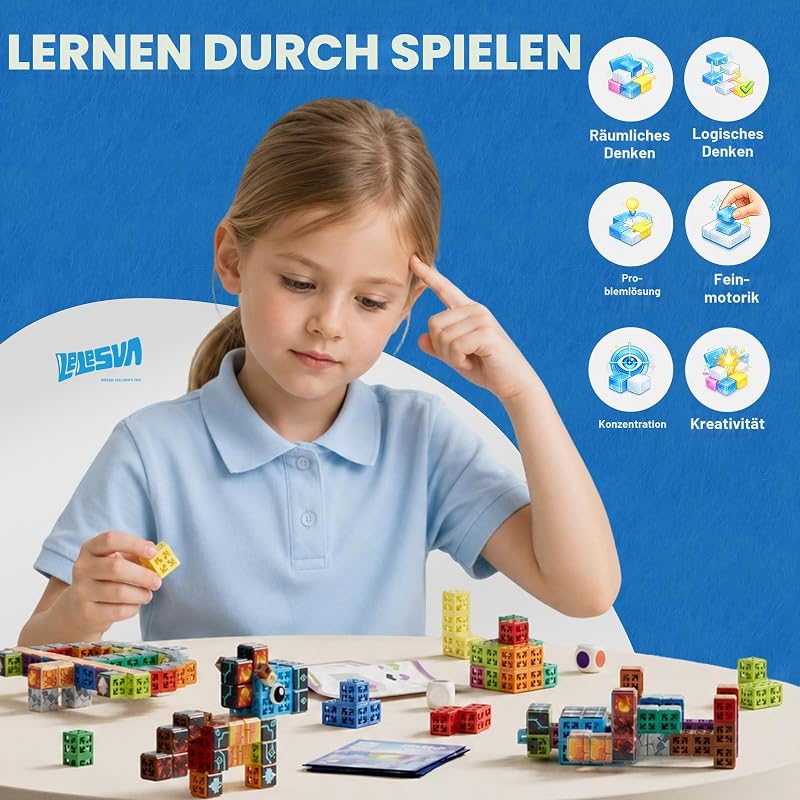 Soma Würfel Puzzle Bausteine ​​für Kinder ab 5 Jahren 142-teiliges Set