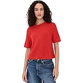 White & Warren Women's Cashmere Waffle Mesh Tee