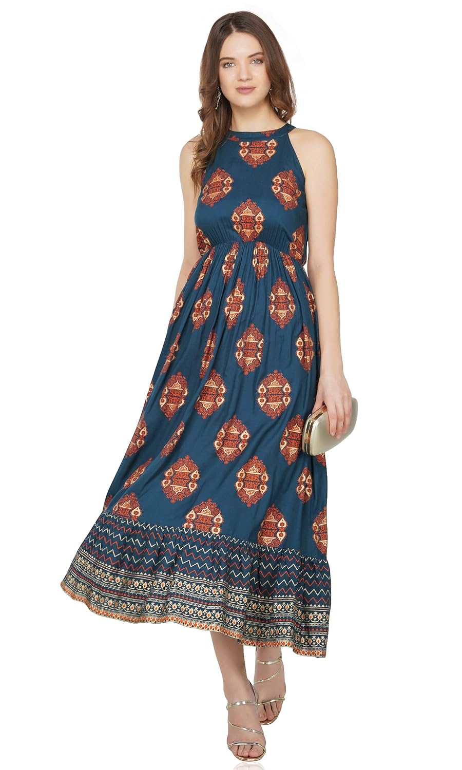 Buy METROFASHION Women ALine Rayon Maxi Dress at Amazon.in