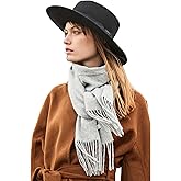 MERINOSNUG 100% Merino Wool Winter Scarf for Women Cashmere Pashmina Soft Luxury Warm Shawl Wraps Stole Valentine's Gift