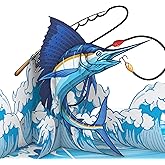 iGifts And Cards Marlin Fishing 3D Pop-Up Card with Notecard – 6" x 8" Ocean Adventure Greeting for Father’s Day, Birthday, Retirement, and More – Great Gift for Fishermen, Dads, and Nature Lovers