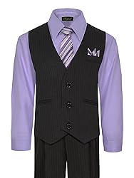 Boy's Vest and Pant Set, Includes Shirt, Tie and