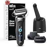 Braun Electric Shaver for Men, Series 7 7185cc, Waterproof, Wet & Dry Shave, Shaving Kit with SmartCare Center and Beard Trimmer, 3 Shave Modes, 60 Minute Battery Runtime, 10 Piece Set