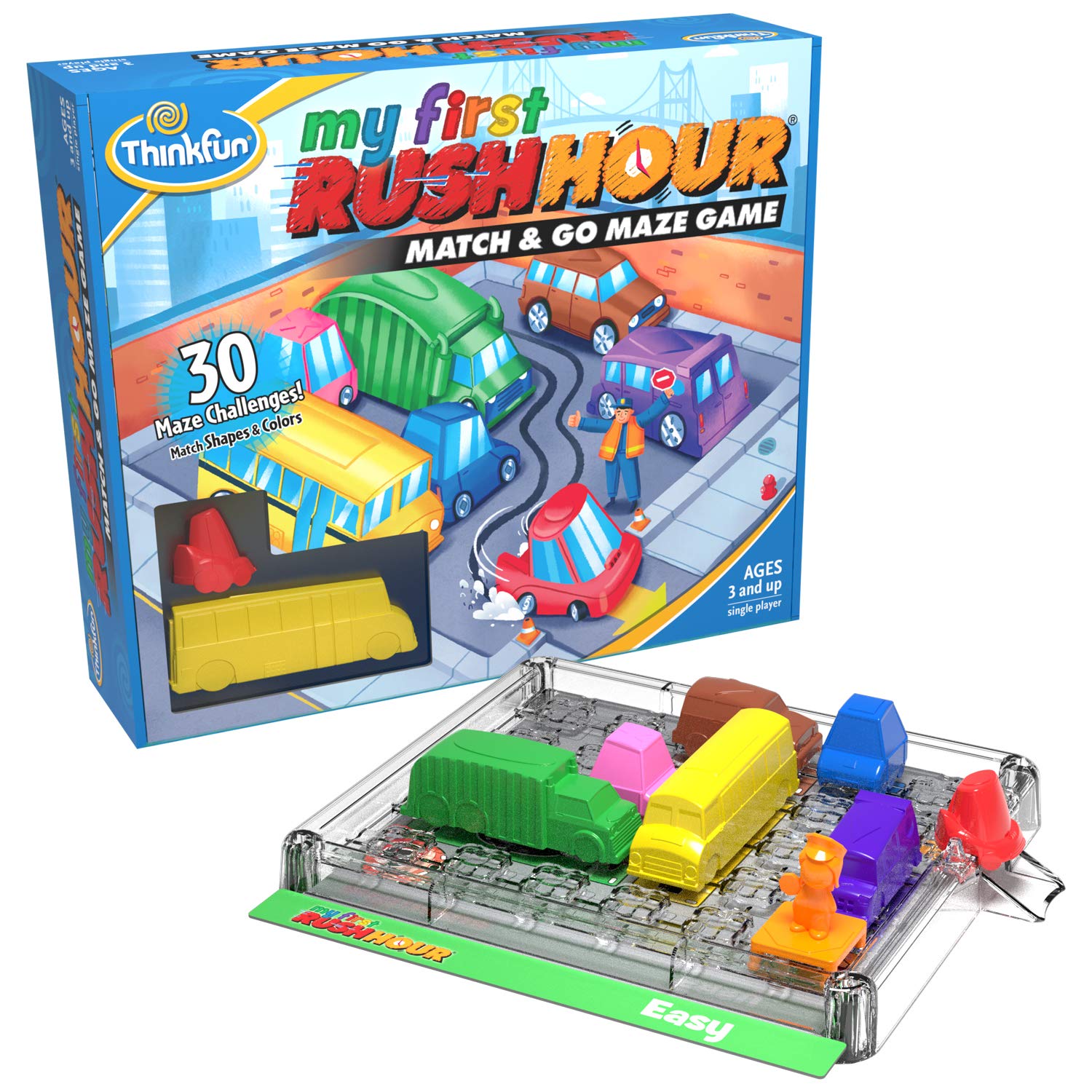 My First Rush Hour STEM Toy and Brain Game for Boys and Girls Age 3 and Up - A Match and Go Maze Game​