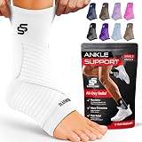 SS SLEEVE STARS Sleeve Stars Ankle Brace for Women Men 10-12 in White