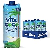 Vita Coco Coconut Water, Original, 33.8 Oz (Pack of 6) | Naturally Hydrating Electrolytes, Refreshing Coconut Taste, Perfect for Smoothies &amp; Protein Shakes, Vital Nutrients, Non-GMO