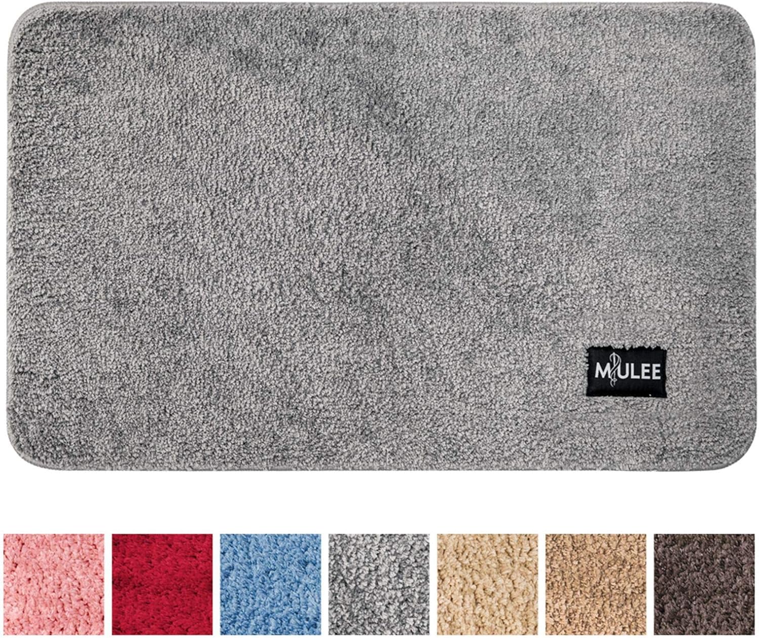 MIULEE Bath Mat 40 x 60 cm Non-Slip Bathroom Mat Super Absorbent Water, Machine-Washable