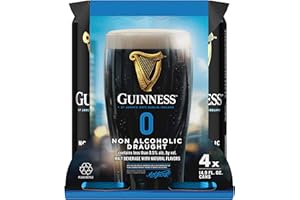 GENERIC [Pack of 4] Guinness Irish Dry Stout Draught Non-Alcoholic NA Beer, Malt Beverage w/Natural Flavors- 14.9 Fl Oz