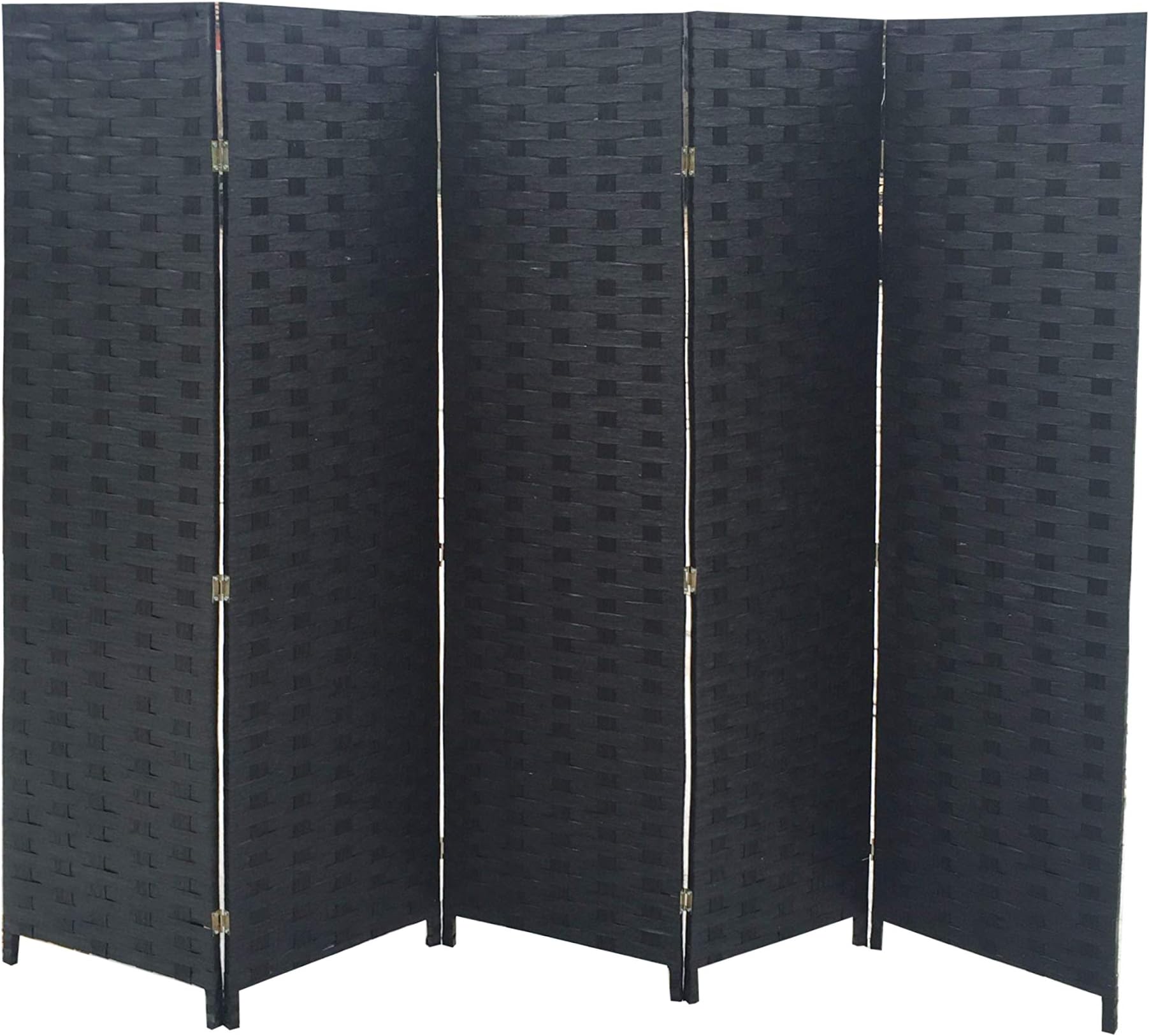 Ballino Hand Made Wicker Room Divider/Partition/Privacy Screen, Wood, 240x5x170 cm 3/4/5/6 panel room divider partitions 3 colors (5panel LTP034 white)