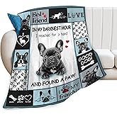 Lureix French Bulldog Blanket, Frenchie Throw Blankets, French Bulldog Gifts for Women Men Boys Girls Lover Adult Cozy Fleece Flannel Bedding Stuff Animal Plush for Couch Sofa Bed Decor 50"X40"