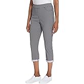 Mario Serrani Women's Pants Size S Ladies' Roll Cuff Capri Blue